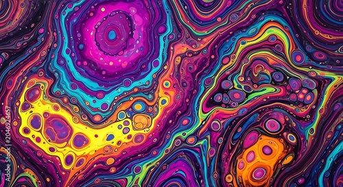 Innovative Fluid acrylic pour art swirls Technology Concept for Digital Innovation