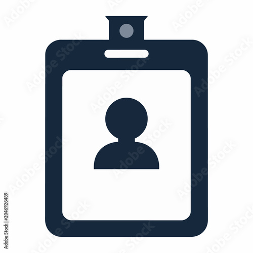 Identification card or badge icon vector illustration