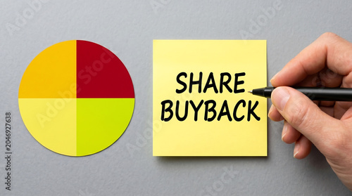 Business finance concept, share buyback strategy, stock market analysis, investment planning