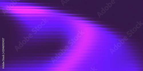 Abstract purple and pink neon wave background with horizontal glass lines and subtle grain texture