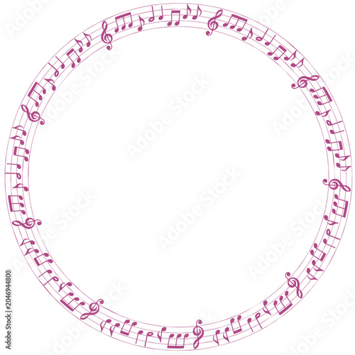 music notes in circle 