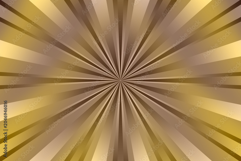 Fototapeta premium Abstract golden sunburst background with radial rays