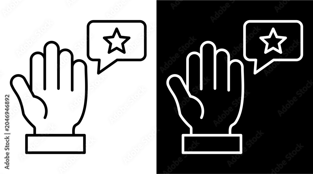 Fototapeta premium Aspiration White Icon Set Design