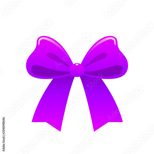 purple ribbon bow