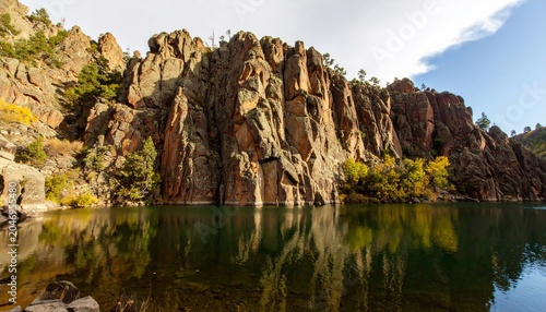 Rocky Canyon Cliff and River.