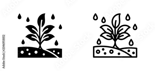 Tableau sur toile Style Glyph And Line Collection Vector Icon of Fertility