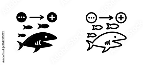 Foto Style Glyph And Line Collection Vector Icon of Symbiosis