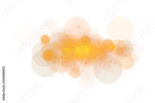 Fotografie Soft bokeh abstract background with warm orange and yellow light circles abstrac
