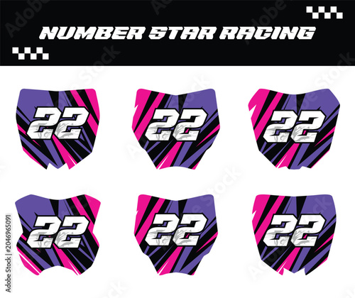 Cool racing motorbike numbers
