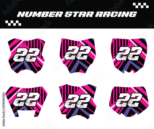 Cool racing motorbike numbers