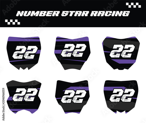 Cool racing motorbike numbers