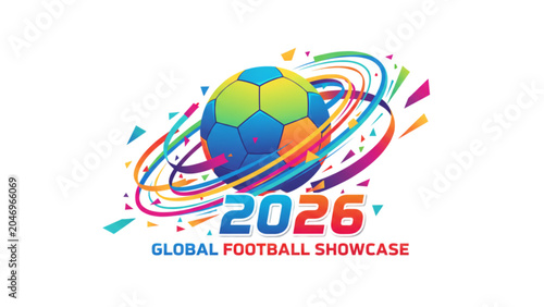 Bild auf Leinwand Colorful soccer football ball vector illustration isolated on white background f
