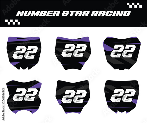 Cool racing motorbike numbers