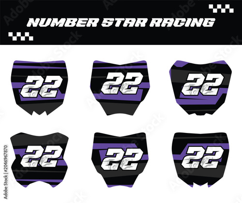 Cool racing motorbike numbers