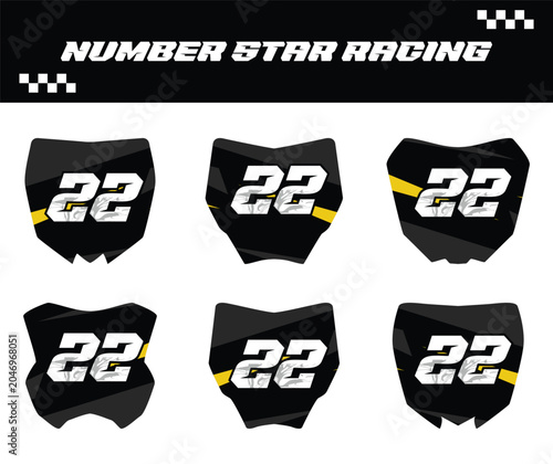 Cool racing motorbike numbers