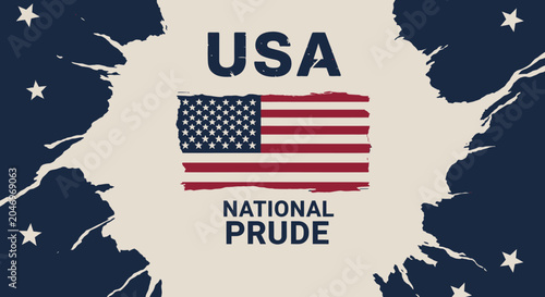 Bild auf Leinwand USA national pride flag symbol