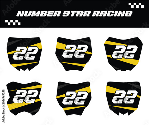 Cool racing motorbike numbers