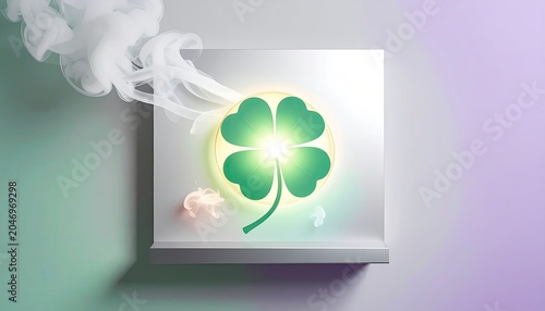 Clover Leaf with Smoke Effect on Lightbox Display