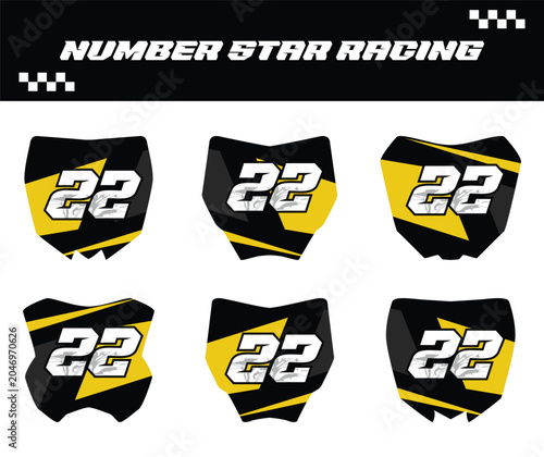 Cool racing motorbike numbers