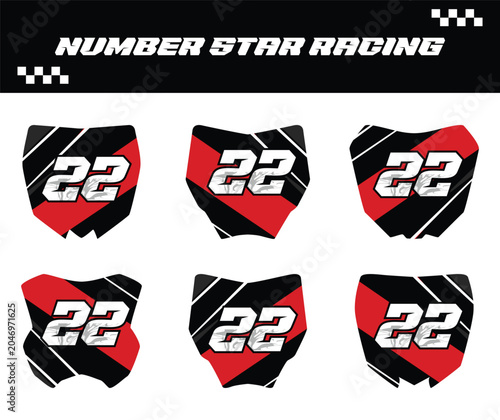 Cool racing motorbike numbers