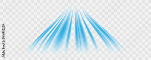 Abstract Blue Light Rays, Glowing Blue Laser Beam Lines Abstract Technology Effect Glowing, Blue Optical Light Rays