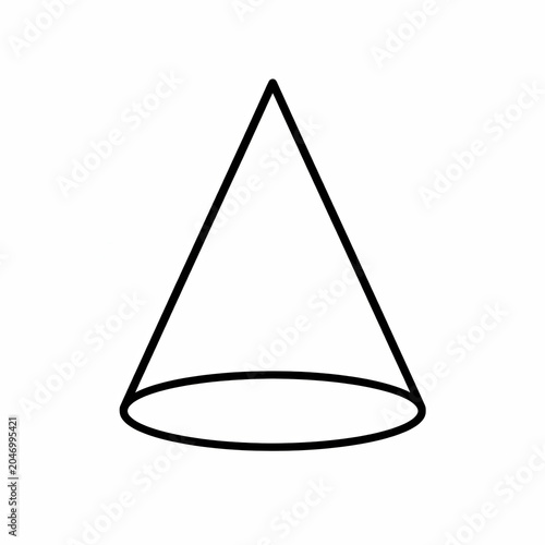 Cone Symbol | Geometry Education Illustration