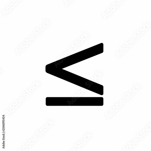 Less Than or Equal To Symbol | Mathematics Education Illustration