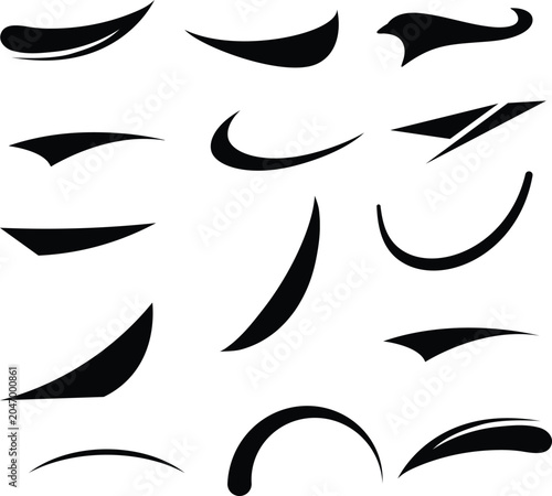 Konstfotografi Swoosh text tail Swooshes text tails for baseball design