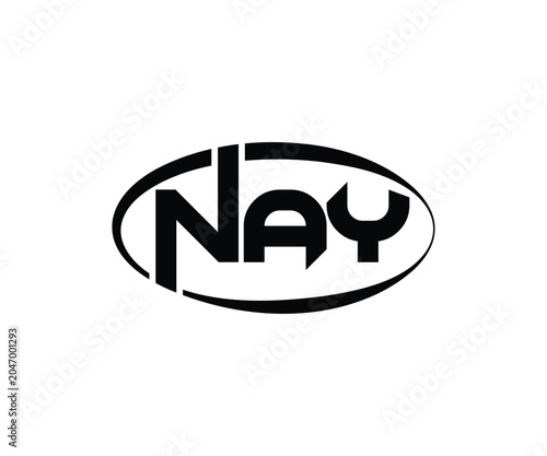 Obraz na plátně NAY Abstract Modern Lettermark Logo Design