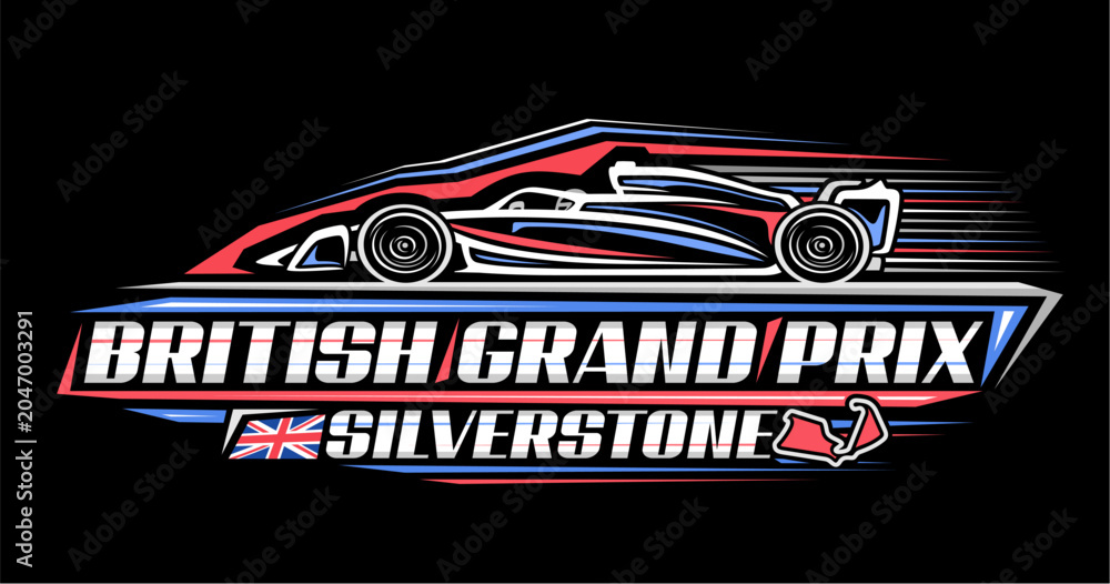 Fototapeta premium Vector logo for British Grand Prix