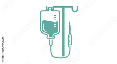 Medical IV drip infusion set.