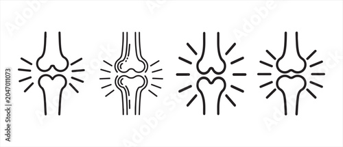 Bild auf Leinwand Set of human joint pain icons