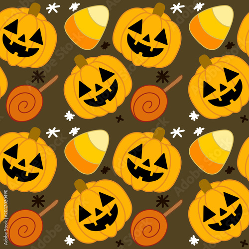 Pumpkin Halloween pattern