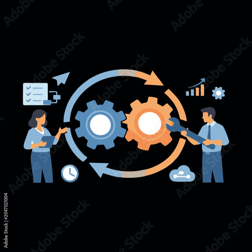 Financial Growth, Investment Planning and Business Profit Success Illustration