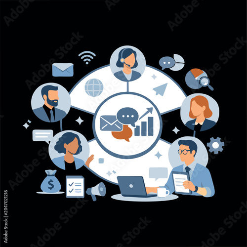 Financial Growth, Investment Planning and Business Profit Success Illustration