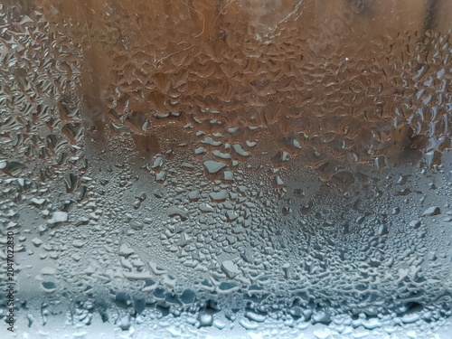 water drops on glass