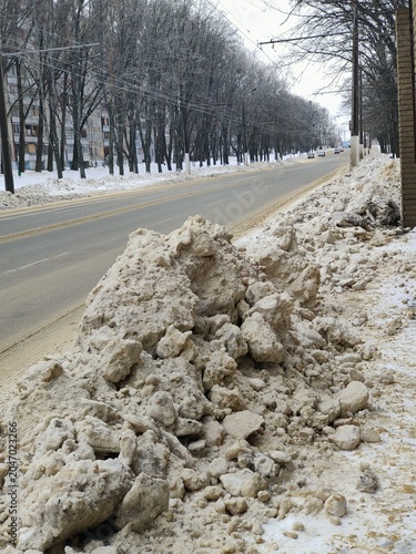 snow covered road