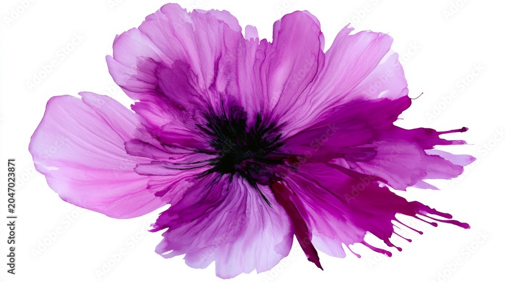 Fototapeta premium Purple Watercolor Flower