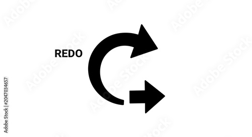 Redo Button Icon with Arrows.