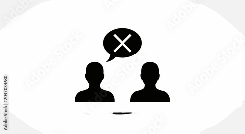 Two People Talking in Disagreement.