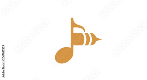 Fotografie Creative logo combining a musical note and fountain pen.