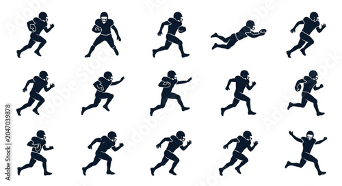 DynamicRunningMotionSilhouetteSequenceIllustration.