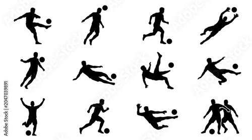 DynamicSoccerPlayerActionsIllustrationsCollection.