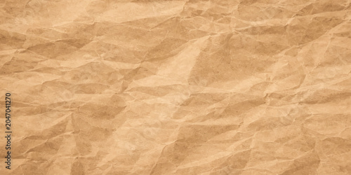 Canvas-taulu A rough and wrinkled vintage backdrop featuring an old crumpled brown paper text
