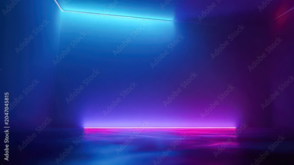 Obraz premium Neon Light Background with a Futuristic Atmosphere and Glow Effects