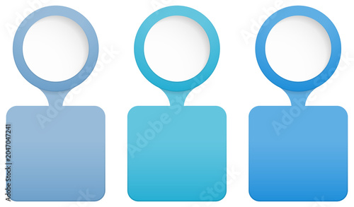 Infographic template with 3 elements, can be used as process, workflow, steps or options