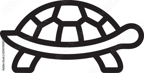 Simple black turtle icon
