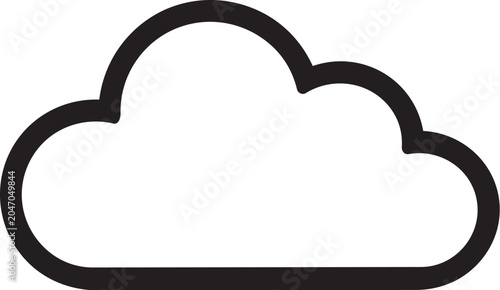 Simple black cloud icon
