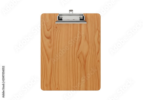 Wooden clipboard with silver clip