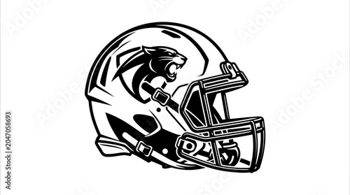 Fotografie American Football Player Protective Helmet.